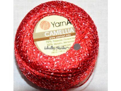 Příze lurexová Camellia 416 červená