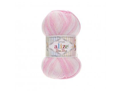 Příze Baby best batik 6660 růžovo-bílá
