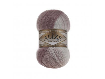 Angora gold batik 5698 starofialovo-hnědo-světlá