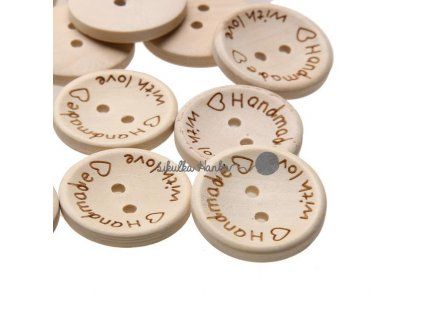 Knoflík dřevěný Hand made 20mm