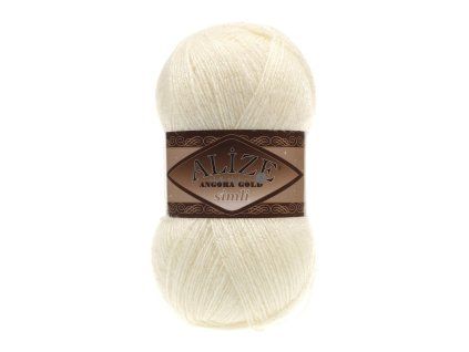 Příze Alize Angora gold simli 62 smetanová