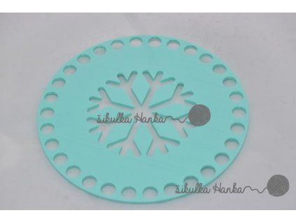 Víko/dno na košík 14,5cm - vločka mint