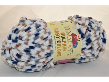 Příze Dolphin baby colors 80423 modro-hnědá
