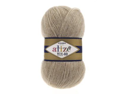 Angora real 40 - 152 béžová melange