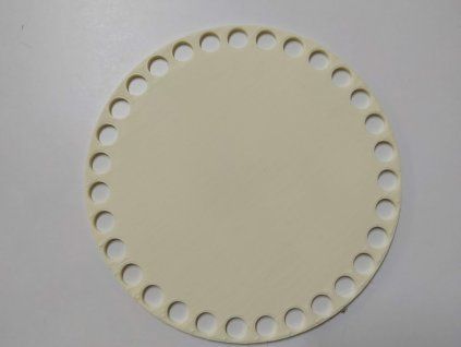 Víko/dno na košík 14,5cm - plné vanilka
