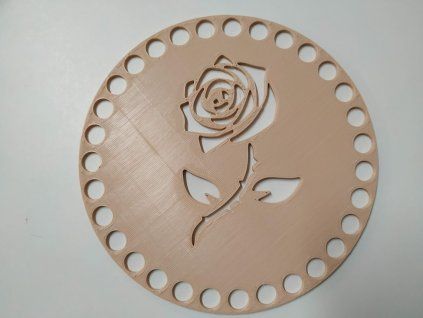 Víko/dno na košík 14,5cm - růže béžová