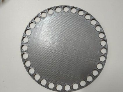 Víko/dno na košík 18cm plné stříbrno-šedá