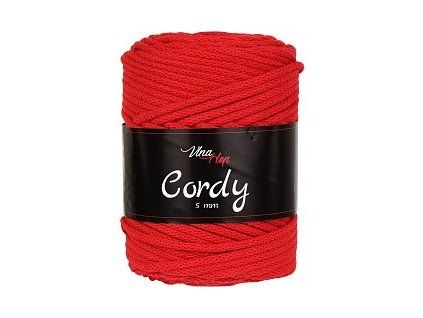 Cordy šňůry 5mm - 8009 červená