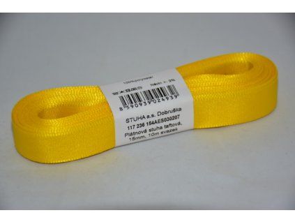 Stuha taftová 15mm 207 žlutá