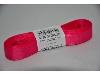 Stuha taftová 15mm 633 malinová