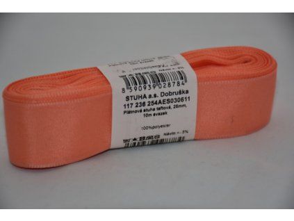 Stuha taftová 25mm 611 lososová