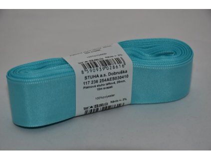 Stuha taftová 25mm 342 aqua