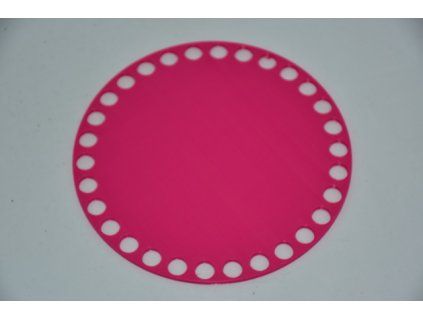 Víko/dno na košík 14,5cm - plné fuchsie