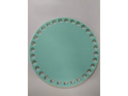 Víko/dno na košík 18cm plné mint