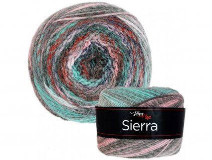 Příze Sierra Color 7201 růžovo-mintová