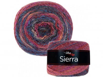 Příze Sierra Color 7205 vínovo-barevná