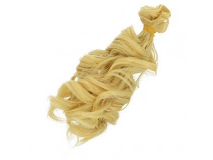 Vlásky pro panenky - kudrnaté teplá blond