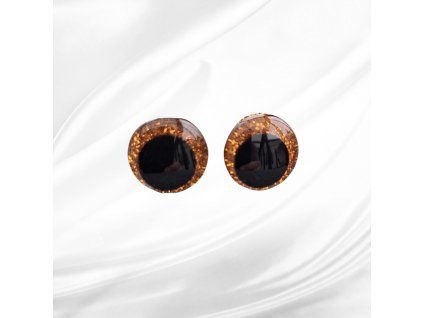 Bezpečnostní oči 18mm glitrové bronzové