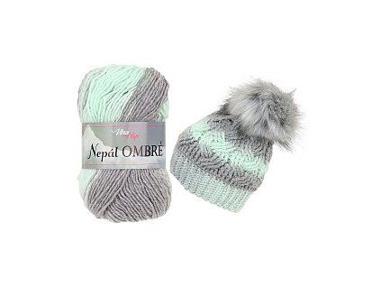 Nepál ombre 7413 mint-šedá