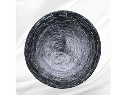 Barevné  klubíčko Rosie Flow 1500m/3N - Sopečný popel lurex