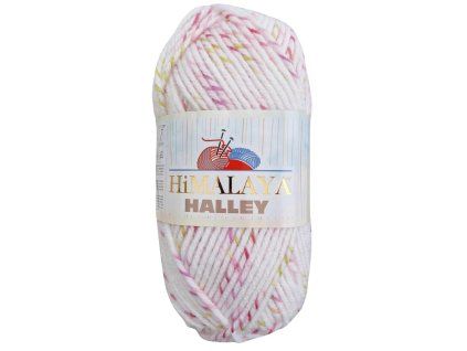 Příze Halley - 78015 bílá s růžovou a žlutou