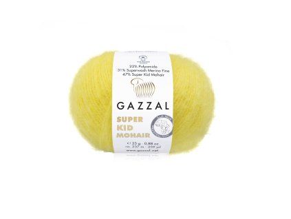Příze Super Kid Mohair 64431 zářivě žlutá