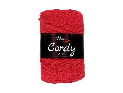 Cordy šňůry 3mm - 8009 červená
