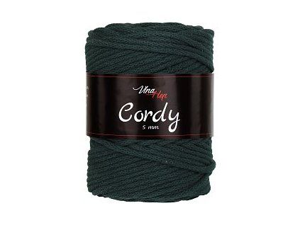 Cordy šňůry 5mm - 8157 tmavá zelená