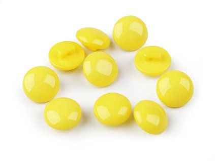 plastovýknoflík12,5mm žlutá