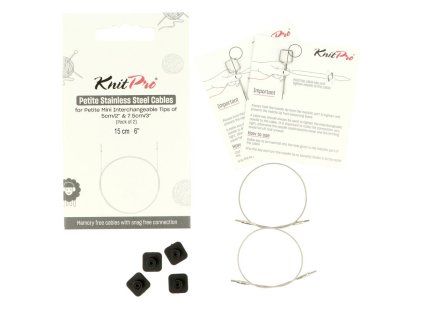knitpro petite transparent ss fixed lanka na ihlice 15cm