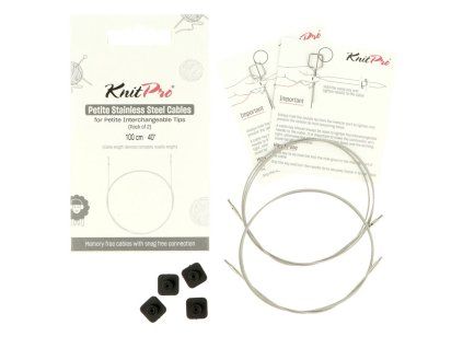 knitpro petite transparent ss fixed lanka na ihlice 100cm