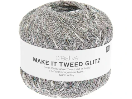 příplet tweed glitz ecru