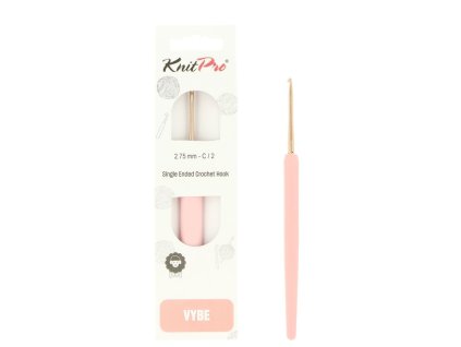 knitpro vybe rose gold hlinikovy hacik 2 75mm