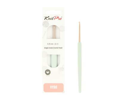 knitpro vybe rose gold hlinikovy hacik 3 25mm
