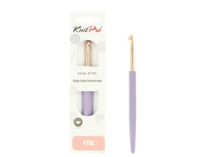 knitpro vybe rose gold hlinikovy hacik 6 5mm