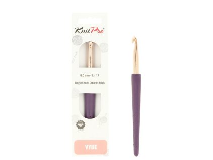 knitpro vybe rose gold hlinikovy hacik 8mm