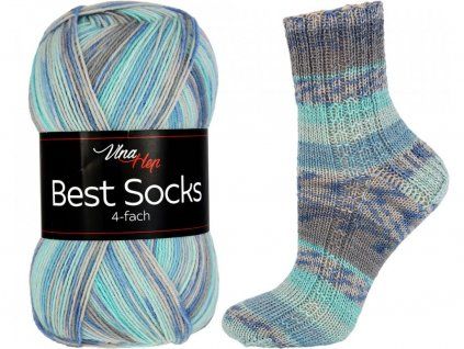 Příze Best socks 7302 světle modro-šedá