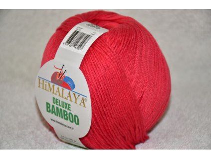 Příze De lux bamboo 10 červená