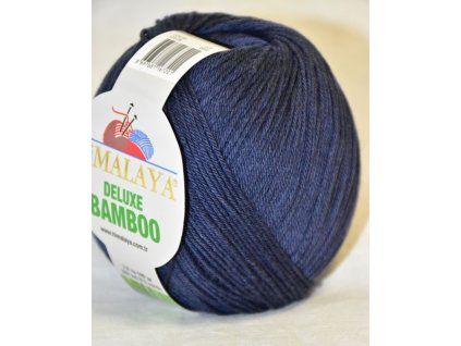 Příze De lux bamboo 28 tm. modrá