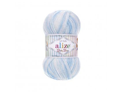 Příze Baby best batik 6669 modro-bílá