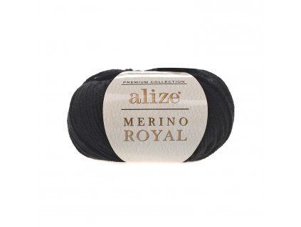Příze Merino royal 60 černá