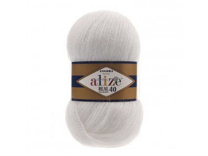 Angora real 40 - 55 bílá