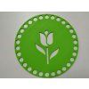 Víko/dno na košík 14,5cm - tulipán jarní zelená
