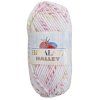 Příze Halley - 78015 bílá s růžovou a žlutou