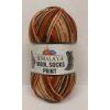 Příze Wool socks print - S49-05 hnědo-rezavá