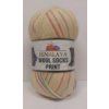 Příze Wool socks print - S61-01 smetanová barevný proužek