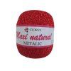 Příze Maxi metalic natural 191 - červená se zlatým lurexem